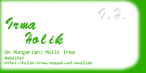 irma holik business card